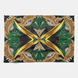 ジャマイカカラー付きキッチンタオルデザイン キッチンタオル