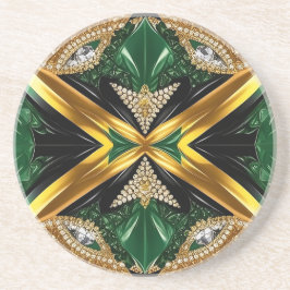 ジャマイカカラー付きコースターデザイン コースター