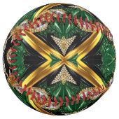 ジャマイカカラー付きソフトボールデザイン ソフトボール (正面左)