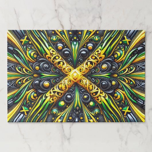 ジャマイカカラー付きティアウェイ紙パッド ペーパーパッド (正面)