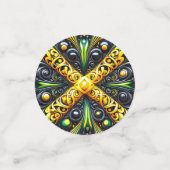 ジャマイカカラー付きテーブル紙吹雪 コンフェッティ (スモール正面)