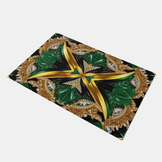 ジャマイカカラー付きドアマットデザイン ドアマット (アングル)