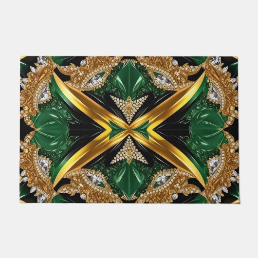 ジャマイカカラー付きドアマットデザイン ドアマット (正面)