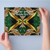 ジャマイカカラー付きフライヤーデザイン チラシ (手)