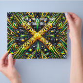 ジャマイカカラー付きフライヤーデザイン チラシ (手)