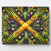 ジャマイカカラー付きプラークモダンデザイン フォトプラーク (正面)