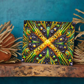 ジャマイカカラー付きプラークモダンデザイン フォトプラーク (側面)