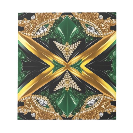 ジャマイカカラー付きメモ帳モダンデザイン ノートパッド (正面)