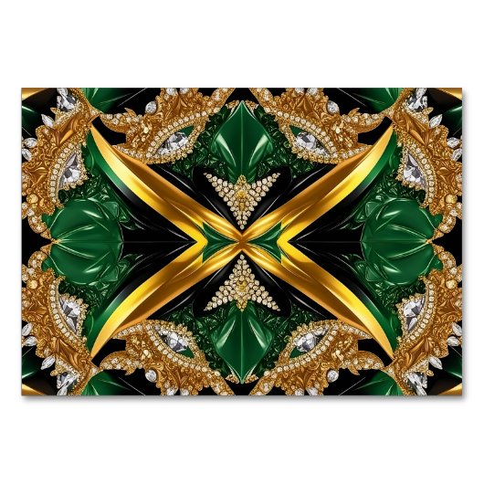 ジャマイカカラー付き特殊テーブルカード テーブルナンバー (正面)