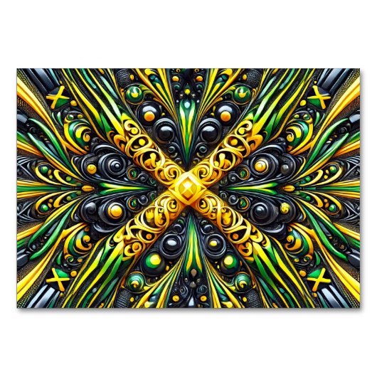 ジャマイカカラー付き特殊テーブルカード テーブルナンバー (正面)