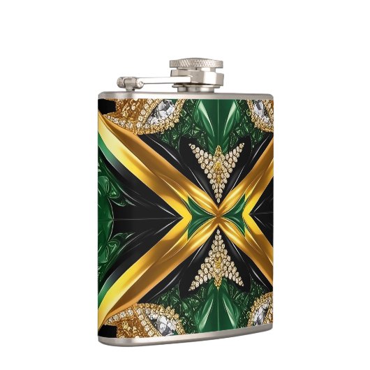 ジャマイカカラー付き特殊フラスコデザイン フラスク (右)