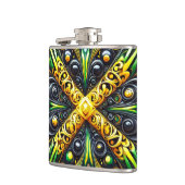 ジャマイカカラー付き特殊フラスコデザイン フラスク (左)