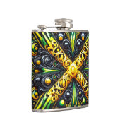 ジャマイカカラー付き特殊フラスコデザイン フラスク (右)