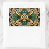 ジャマイカカラー付き長方形シール 長方形シール (バッグ)