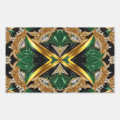 ジャマイカカラー付き長方形シール 長方形シール (正面)