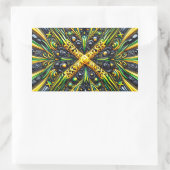 ジャマイカカラー付き長方形シール 長方形シール (バッグ)