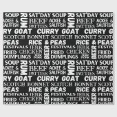 ジャマイカカリブのシェフパターン(の模様が)ある誕生日 ラッピングペーパー (フラット)