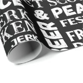 ジャマイカカリブのシェフパターン(の模様が)ある誕生日 ラッピングペーパー (ロールコーナー)