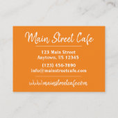 ジャマイカカリブのフーズ料理レストランシェフ 名刺 (裏面)