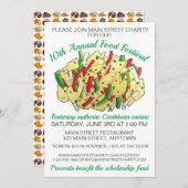 ジャマイカカリブのフードフェスティバルアキー&サルトフィッシュ 招待状 (正面/裏面)