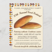 ジャマイカカリブのフードフェスティバルブラケーキ 招待状 (正面/裏面)