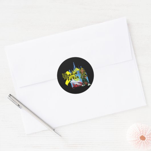 ジャマイカカリブのヤダイ男性の女性の子供のギフト ラウンドシール (封筒)