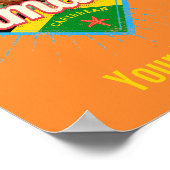 ジャマイカカリブのレトロ国旗の休暇ヴィンテージ ポスター (角)