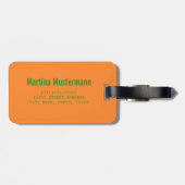 ジャマイカカリブのレトロ国旗の休暇ヴィンテージ ラゲッジタグ (裏面横)