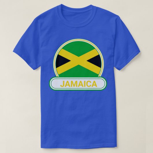 ジャマイカカントリーバッジジャマイカ国旗 Tシャツ (デザイン正面)