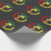 ジャマイカカントリー国旗のルーツ誇りを持ったジャマイカウーマン ラッピングペーパー (角)