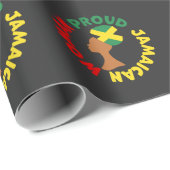 ジャマイカカントリー国旗のルーツ誇りを持ったジャマイカウーマン ラッピングペーパー (ロールコーナー)