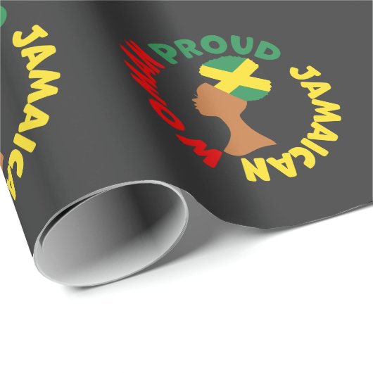 ジャマイカカントリー国旗のルーツ誇りを持ったジャマイカウーマン ラッピングペーパー (ロールコーナー)