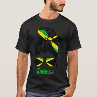ジャマイカガールジャマイカガールジャマイカ女性国旗 Tシャツ