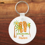 ジャマイカキーチェーンでのハネムーン キーホルダー (正面)