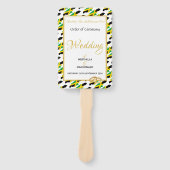 ジャマイカクリスチャンのカスタムウェディングプログラム ハンドファン (正面)