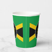 ジャマイカグリーンブラック&金ゴールドジャマイカフラグ誕生日 紙コップ (右)
