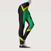 ジャマイカグリーン、金ゴールドおよび黒国旗のレギンス レギンス (右)
