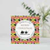 ジャマイカグレナダ二重国旗3賢者クリスマス シーズンカード (スタンド正面)