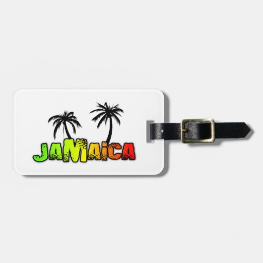 ジャマイカココナッツツリーの荷札 ラゲッジタグ (正面横)