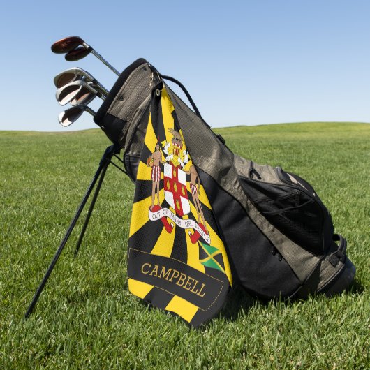 ジャマイカゴルフタオル&ジャマイカ国旗/愛国者 ゴルフタオル (グリーン)