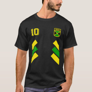 ジャマイカサッカージャマイカサッカーストライプ女子10ジャージー Tシャツ