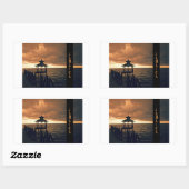 ジャマイカサンセット風光明媚なシール 長方形シール (シート)