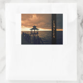 ジャマイカサンセット風光明媚なシール 長方形シール (バッグ)