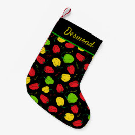 ジャマイカシェフカリブのスコッチボンネットチリス スモールクリスマスストッキング