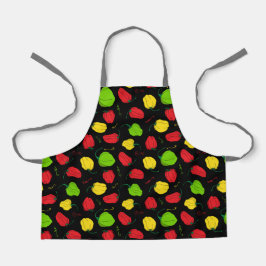 ジャマイカシェフスコッチボンネットチリペッパーパターン エプロン