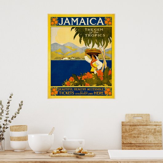 ジャマイカジェムオブザトロピックスヴィンテージ旅行 ポスター (キッチン)