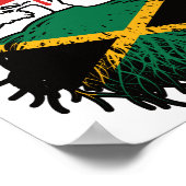 ジャマイカジャマイカカナダツリールーツ国旗 ポスター (角)