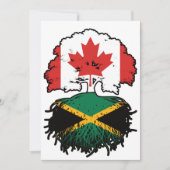 ジャマイカジャマイカカナダツリールーツ国旗 招待状 (正面)