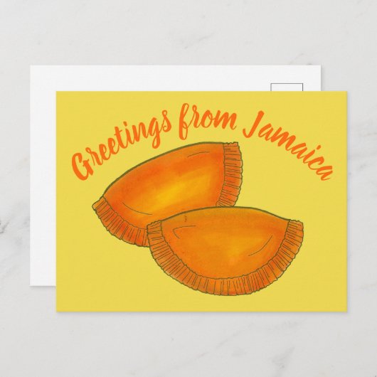 ジャマイカジャマイカビーフパティーグルメからの挨拶 ポストカード (正面/裏面)