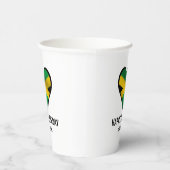 ジャマイカジャマイカフラッグハートハッピーバースデー 紙コップ (右)